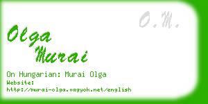 olga murai business card